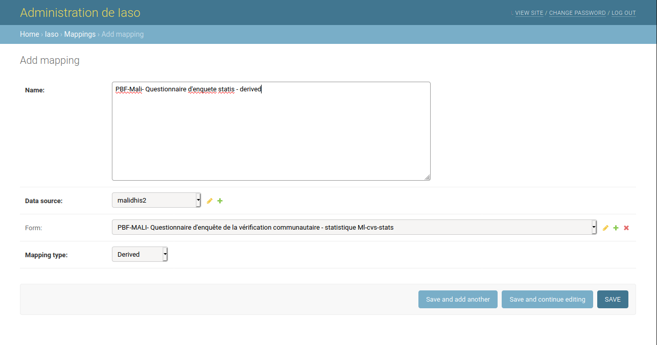Django admin - Add mapping screen